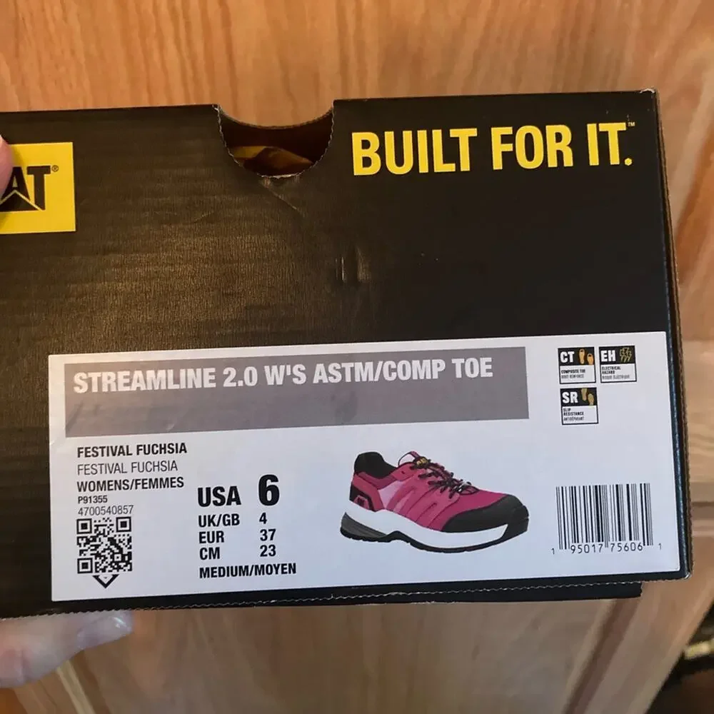 New Catepillar Streamline 2.0 Shoes Composite Toe Pink Women's 6